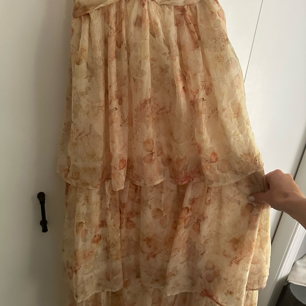 Storia Cream Floral Maxi Dress - Picture 5 of 9